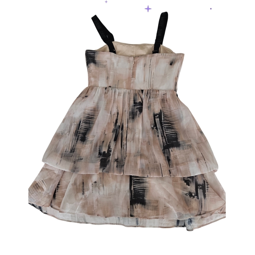 NWT DKNY Abstract Layered Mini Dress - Organza Gorset - Picture 4 of 13